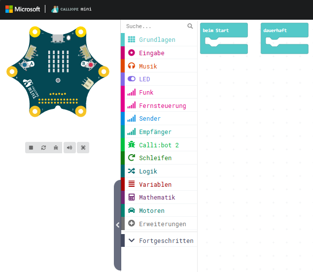 MakeCode Anfang